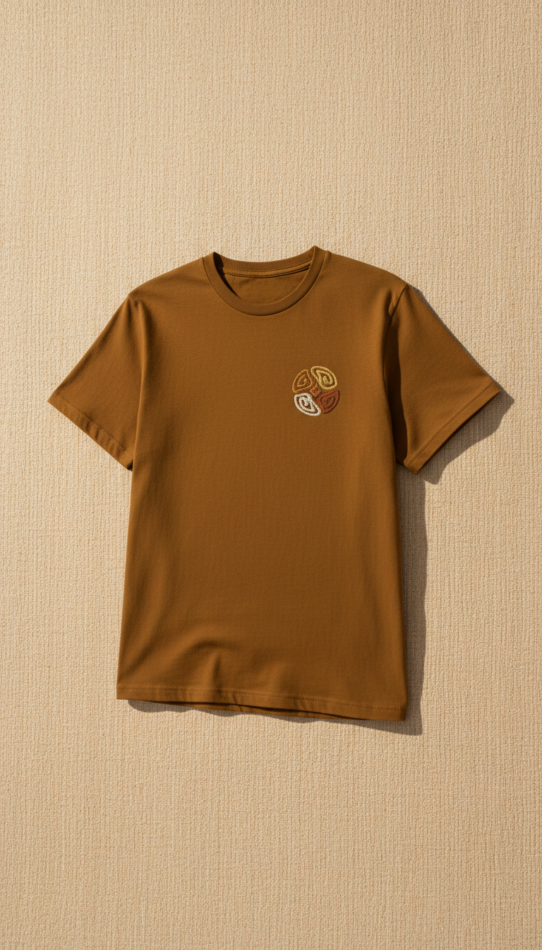 Golden Oak tee with embroidered logo