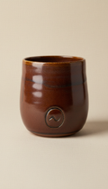 Ceramic mug in deep cocoa glaze